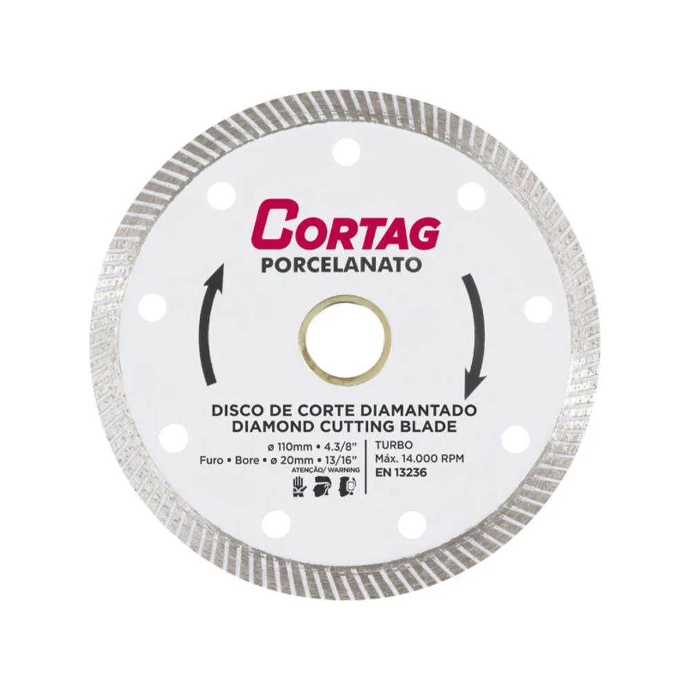 DISCO DIAMANTADO PORCELANATO TURBO 4.3/8"-110MM