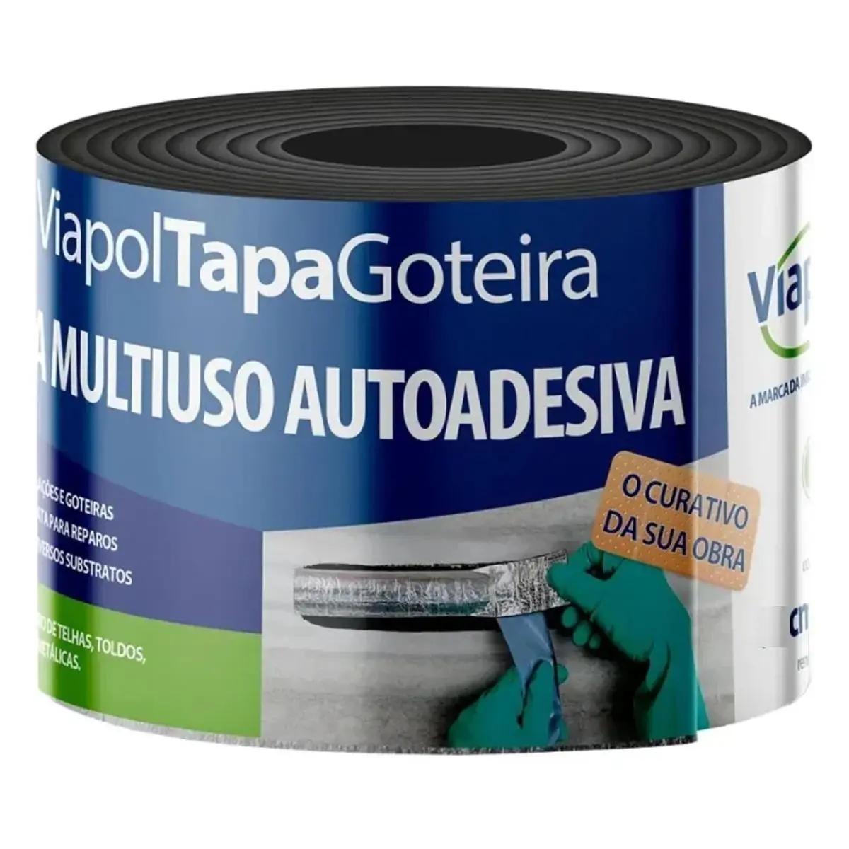 VIAPOL TAPA GOTEIRA - FITA ASFALTICA AUTOADESIVA 0,10x10m