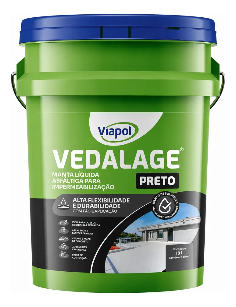 MANTA LIQUIDA VEDALAGE 18L (PRETO) VIAPOL