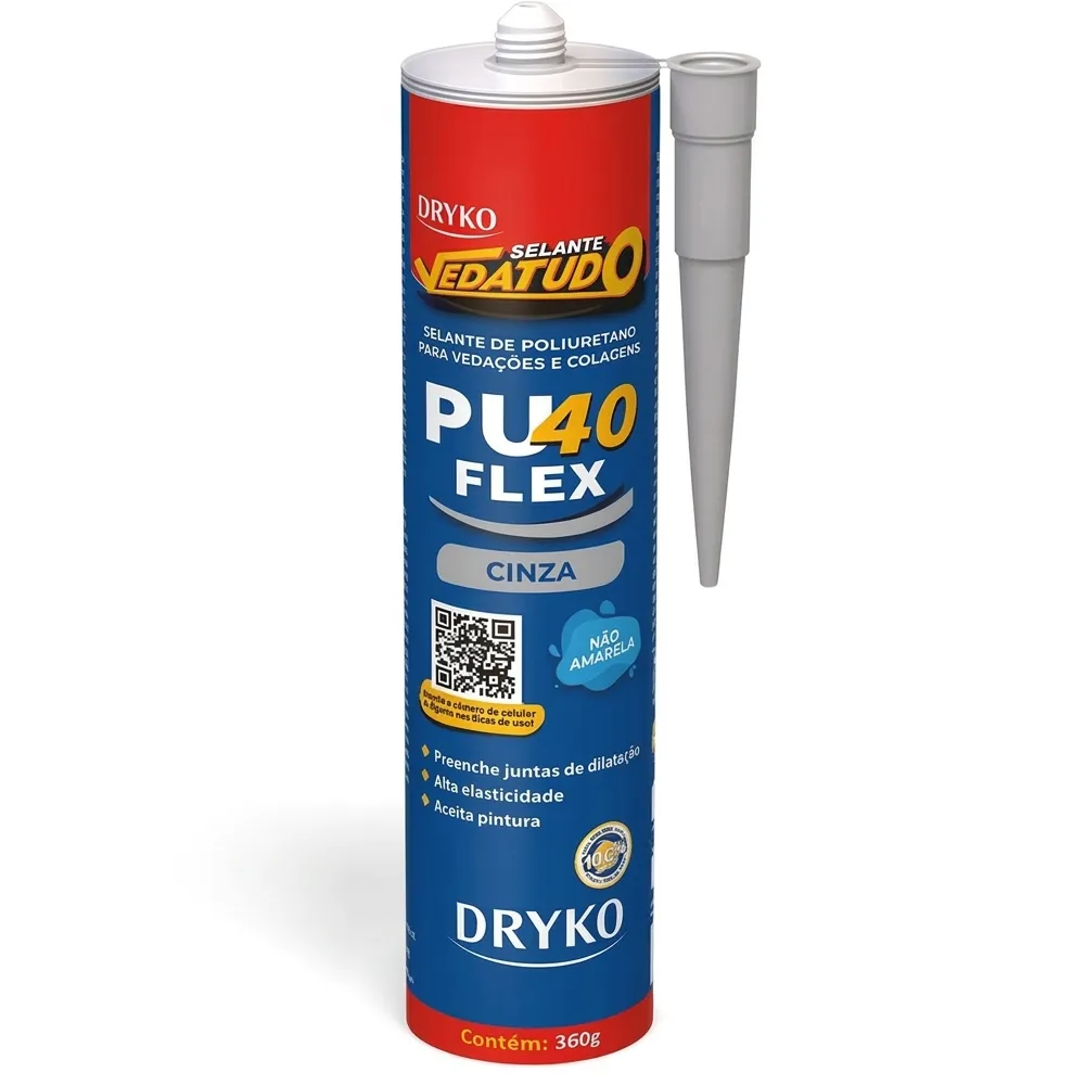 SELANTE PU40 CINZA VEDATUDO FLEX DRYKO