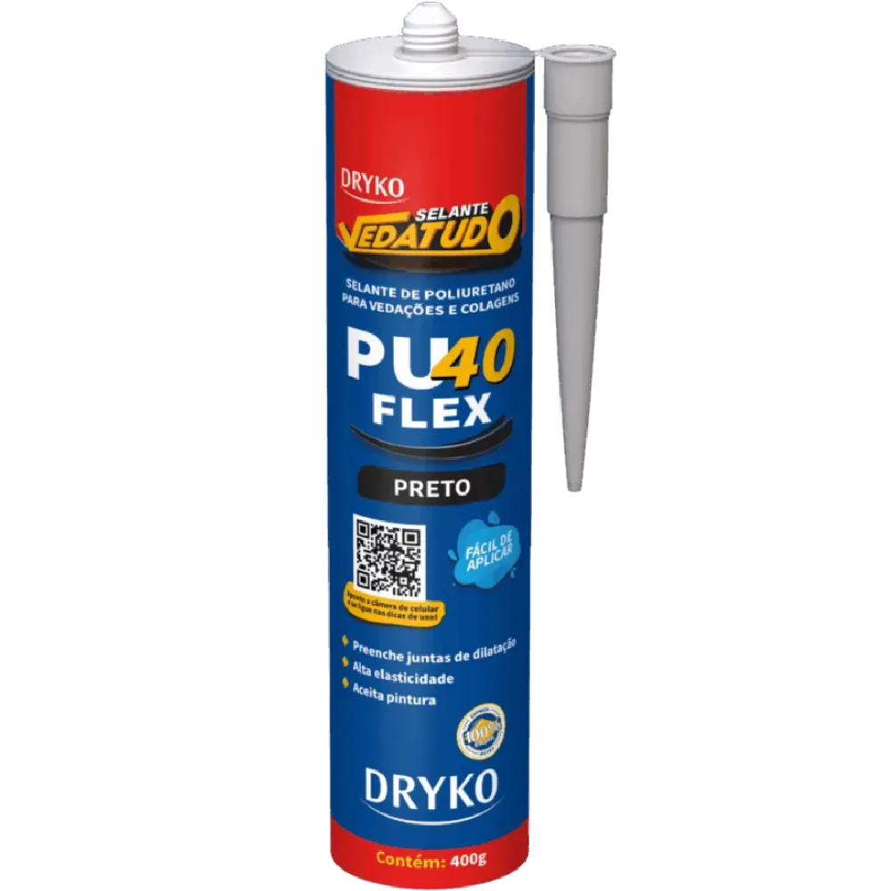 SELANTE PU40 PRETO VEDATUDO FLEX DRYKO