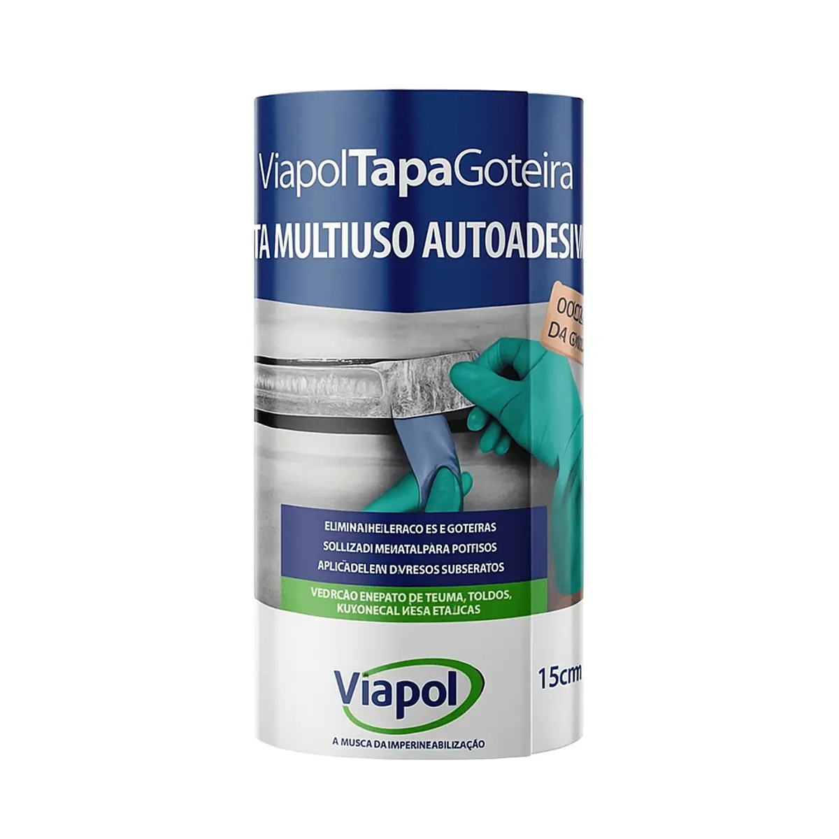 VIAPOL TAPA GOTEIRA - FITA ASFALTICA AUTOADESIVA 0,15x10m