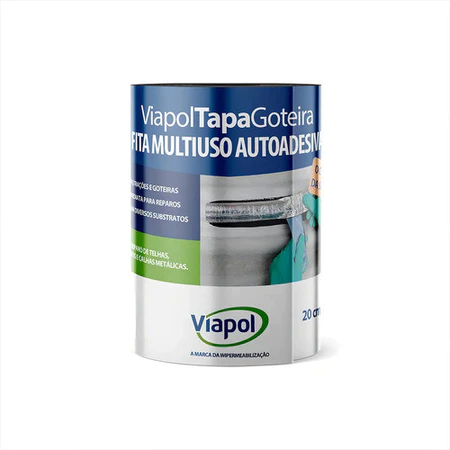VIAPOL TAPA GOTEIRA - FITA ASFALTICA AUTOADESIVA 0,20x10m