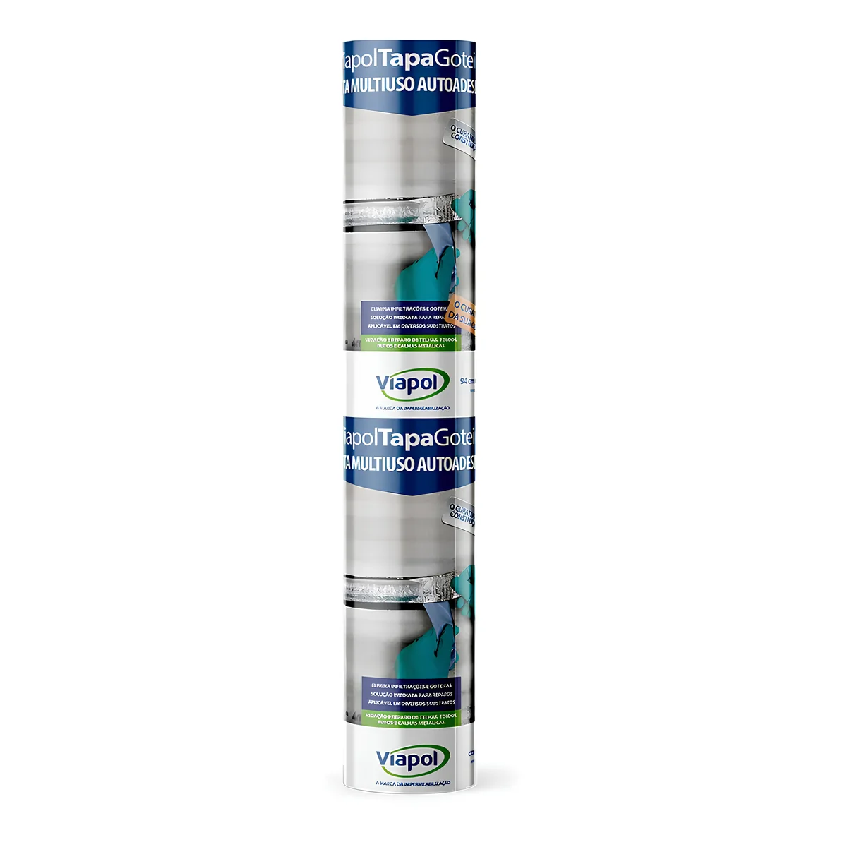 VIAPOL TAPA GOTEIRA - FITA ASFALTICA AUTOADESIVA 0,60x10m